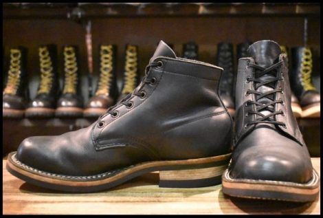 【10.5E 良品】WHITE’S ホワイツ セミドレス ドレスブラック ビブラム700シングル レースアップ 編み上げ ブーツ HOPESMORE