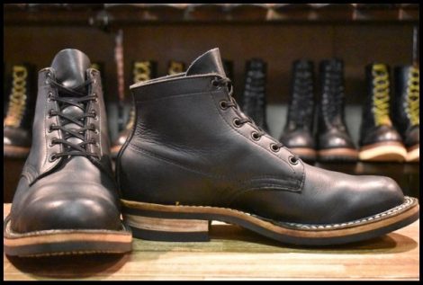 【10.5E 良品】WHITE’S ホワイツ セミドレス ドレスブラック ビブラム700シングル レースアップ 編み上げ ブーツ HOPESMORE