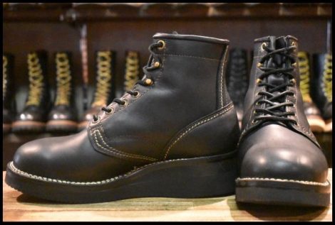 【8.5? 美品】WESCO ウエスコ カスタムジョブマスター 黒 ブラック 6インチハイト ビブラム2021 厚底 ブーツ HOPESMORE