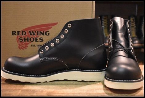 【7.5D 箱付 未使用 25年】レッドウィング 8165 アイリッシュセッター ブラッククローム プレーントゥ 編み上げ ブーツ redwing HOPESMORE