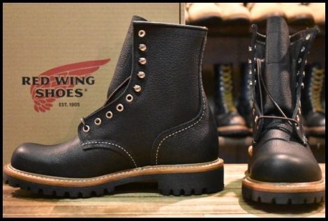 【7.5D 箱付 未使用 25年】レッドウィング 4501 ロガー 黒 ブラック オイルスリック ノンスチールトゥ ブーツ redwing 2218 HOPESMORE