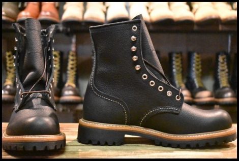【7.5D 箱付 未使用 25年】レッドウィング 4501 ロガー 黒 ブラック オイルスリック ノンスチールトゥ ブーツ redwing 2218 HOPESMORE