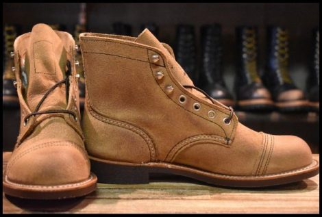 【6.5D 箱付 未使用 22年】レッドウィング 8083 アイアンレンジャー ミュールスキナー スエード 編み上げ ブーツ redwing 8113 HOPESMORE