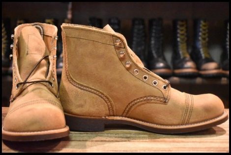 【8D 箱付 未使用 23年】レッドウィング 8083 アイアンレンジャー ミュールスキナー スエード 編み上げ ブーツ redwing 8113 HOPESMORE