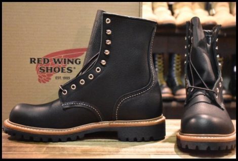 【9.5D 箱付 未使用 25年】レッドウィング 4501 ロガー 黒 ブラック オイルスリック ノンスチールトゥ ブーツ redwing 2218 HOPESMORE
