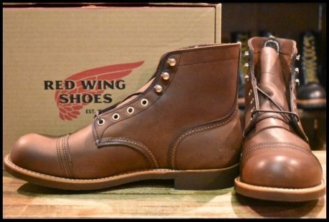 【9D 箱付 未使用 25年】レッドウィング 8111 アイアンレンジャー アンバー ハーネス キャップトゥ ブラウン ブーツ redwing HOPESMORE