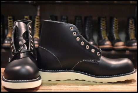【8.5D 箱付 未使用 25年】レッドウィング 8165 アイリッシュセッター ブラッククローム プレーントゥ 編み上げ ブーツ redwing HOPESMORE