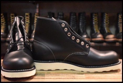 【8D 箱付 未使用 25年】レッドウィング 8165 アイリッシュセッター ブラッククローム プレーントゥ 編み上げ ブーツ redwing HOPESMORE