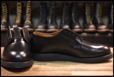 【7D 箱付 未使用 25年】レッドウィング 101 ポストマン シューズ 黒 ブラック シャパラル 短靴 レースアップ ブーツ redwing HOPESMORE