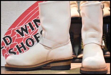 【7.5D 箱付 DEAD BEAMS別注 03年】レッドウィング 8275 エンジニア ホワイトフルグレインレザー 白 ビームス ブーツ redwing HOPESMORE
