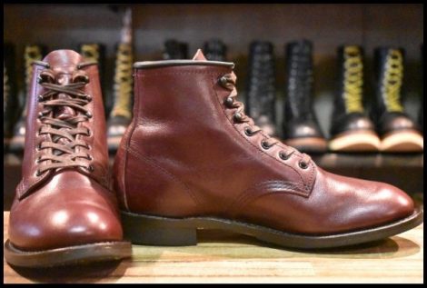 【7D 美品 17年】レッドウィング 9062 ベックマン ブラックチェリー フェザーストーン フラットボックス ブーツ redwing HOPESMORE