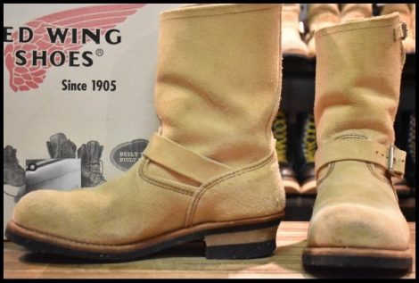 【10D 箱付 良品 08年】レッドウィング 8268 スエード エンジニア ホーソーンアビレーンラフアウト スチールトゥ ブーツ redwing HOPESMORE