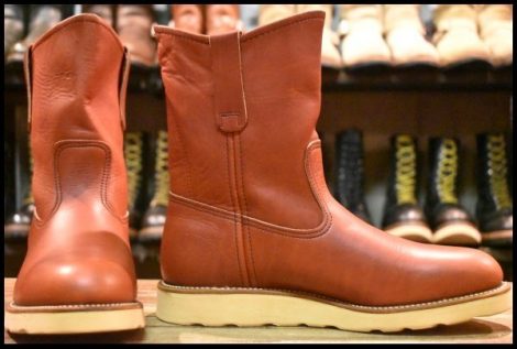 【8D 箱付 美品 緑犬タグ 96年】レッドウィング 866 ペコス オロラセット 赤茶 クッションソール ブーツ redwing pecos 8866 HOPESMORE