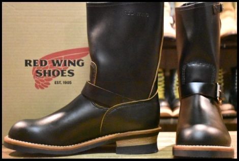 【9D 箱付 未使用 25年】レッドウィング 2966 エンジニア ブラック クローンダイク 黒 茶芯 スチール無し ブーツ redwing HOPESMORE