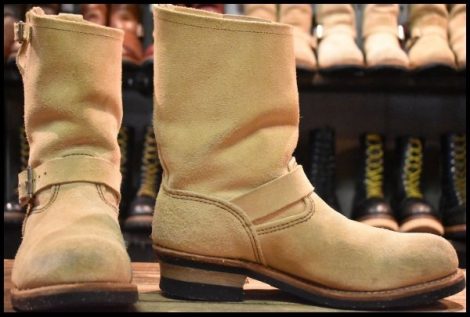 【10D 箱付 良品 08年】レッドウィング 8268 スエード エンジニア ホーソーンアビレーンラフアウト スチールトゥ ブーツ redwing HOPESMORE