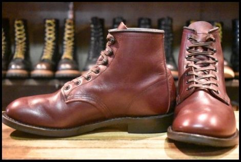 【7D 美品 17年】レッドウィング 9062 ベックマン ブラックチェリー フェザーストーン フラットボックス ブーツ redwing HOPESMORE