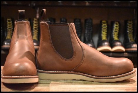 【10.5D 箱付 美品 24年】レッドウィング 3190 クラシックチェルシー サイドゴア 茶 ブラウン アンバー ハーネス ブーツ redwing HOPESMORE