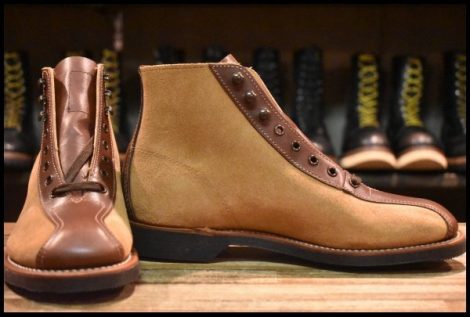 【7D 未使用 18年】レッドウィング 8827 アウティング 茶 ミュールスキナー＆ティークフェザーストーン ブーツ redwing HOPESMORE