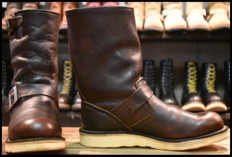 【7D 良品 06年 TMT別注】レッドウィング 2970 エンジニア 茶 ブラウン スチール無し トラクショントレッド ブーツ redwing HOPESMORE