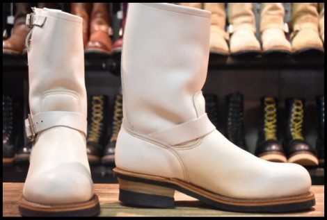 【7.5D 箱付 DEAD BEAMS別注 03年】レッドウィング 8275 エンジニア ホワイトフルグレインレザー 白 ビームス ブーツ redwing HOPESMORE