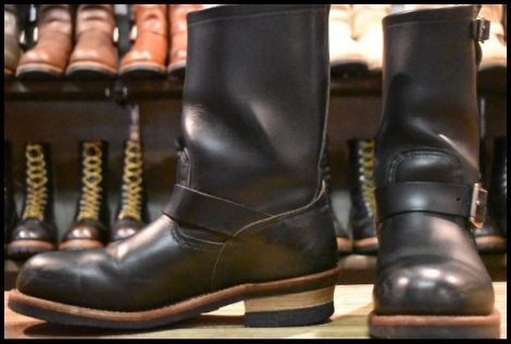 【8.5D 良品 10年】レッドウィング 2268 エンジニア 黒 ブラッククローム スチールトゥ ブーツ redwing HOPESMORE