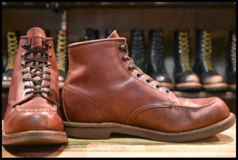 【9.5D 良品 11年】レッドウィング 213 赤茶 ブラウン OXBLOOD オックスブラッド モック レースアップ ブーツ redwing HOPESMORE