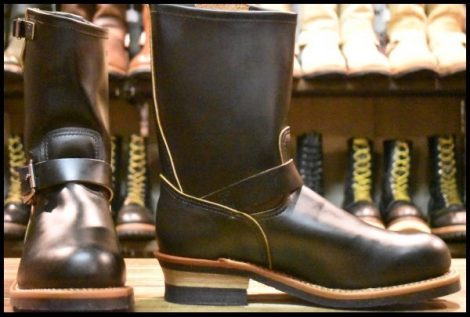 【8D 箱付 未使用 14年】レッドウィング 9268 エンジニア 黒 ブラック クローンダイク スチールトゥ 2966 ブーツ redwing HOPESMORE