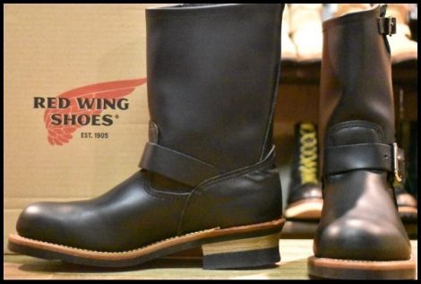 【8D 箱付 未使用 12年】レッドウィング 2268 エンジニア 黒 ブラッククローム スチールトゥ ブーツ redwing HOPESMORE