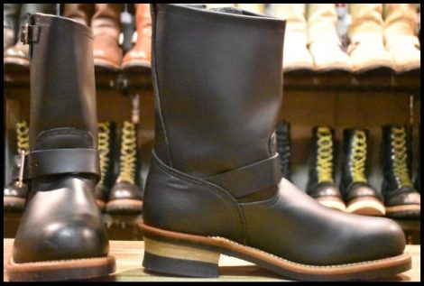 【8D 箱付 未使用 12年】レッドウィング 2268 エンジニア 黒 ブラッククローム スチールトゥ ブーツ redwing HOPESMORE