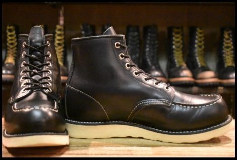 【8E 良品 15年】レッドウィング 8179 アイリッシュセッター 黒 ブラッククローム モックトゥ 編み上げ ブーツ redwing HOPESMORE