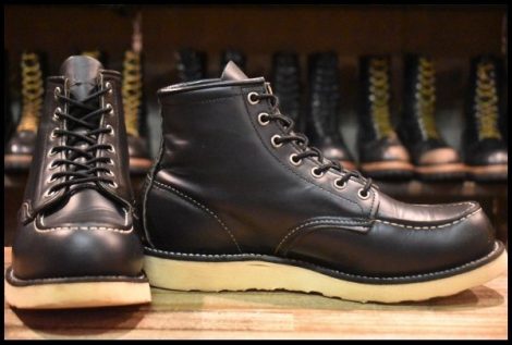 【9D 良品 羽タグ 02年】レッドウィング 8130 アイリッシュセッター 黒 ブラッククローム モックトゥ 8179 ブーツ redwing HOPESMORE