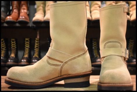 【7D 良品 10年】レッドウィング 8268 スエード エンジニア ホーソーンアビレーンラフアウト スチールトゥ ブーツ redwing HOPESMORE