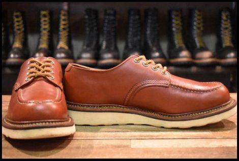 【8.5D 良品 14年】レッドウィング 8103 オックスフォード 赤茶 オロラセット モックトゥ ローカット 短靴 ブーツ redwing HOPESMORE