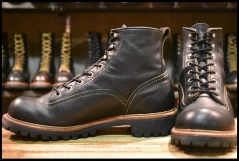 【7.5D 良品 16年】レッドウィング 2935 ビブラム ラインマン ブラック 黒 ラグソール LTT レースアップ ブーツ redwing HOPESMORE