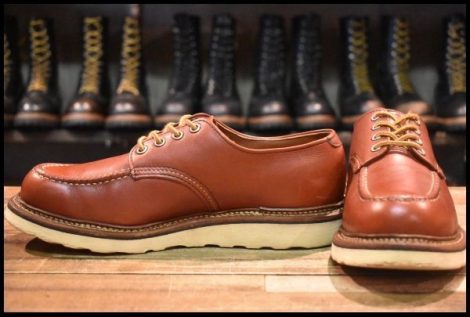 【8.5D 良品 14年】レッドウィング 8103 オックスフォード 赤茶 オロラセット モックトゥ ローカット 短靴 ブーツ redwing HOPESMORE