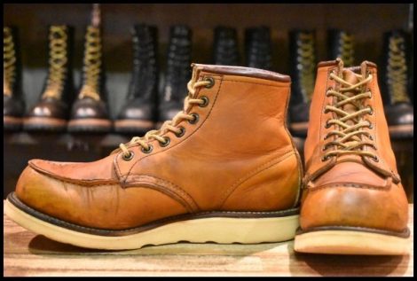 【7E 中古 サイド羽タグ】レッドウィング 875 アイリッシュセッター 茶 オロイジナル モック 編み上げ ブーツ redwing HOPESMORE