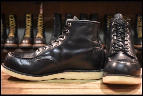 【11E 良品 12年】レッドウィング 8179 アイリッシュセッター 黒 ブラッククローム モック 編み上げ ブーツ redwing HOPESMORE
