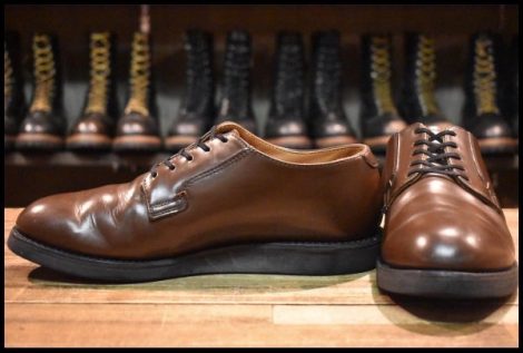 【8.5D 良品 14年】レッドウィング 9101 ポストマン シューズ 茶 ブラウン オックスフォード 短靴 編み上げ ブーツ redwing HOPESMORE