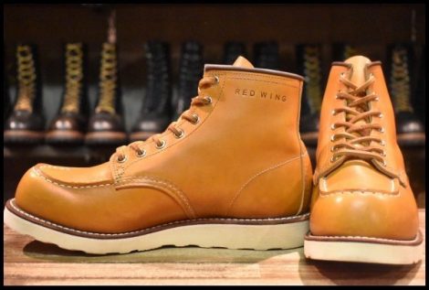 【8.5E 美品 18年】レッドウィング 9875 アイリッシュセッター ゴールドラセット モックトゥ レースアップ ブーツ redwing HOPESMORE