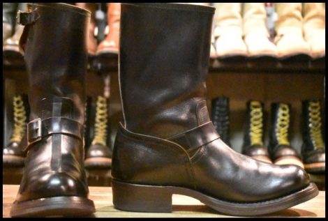 【8D 箱付 良品】BUCO ブコ リアルマッコイズ 112-3581#4031 BA11010 エンジニア 黒 ブラック ホースハイド キャッツポウ ブーツ HOPESMORE