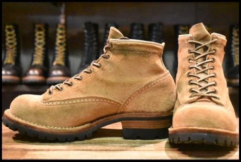 【9E 良品 10年】WESCO ウエスコ カスタムジョブマスターLTT バーラップ ラフアウト 編み上げ ビブラム100シングル ブーツ HOPESMORE