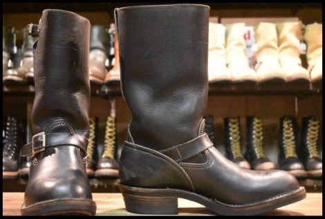 【9E? 良品 旧ロゴ】WESCO ウエスコ ボス ブラック 黒 11インチハイト ビブラム430シングル エンジニア ブーツ BOSS HOPESMORE