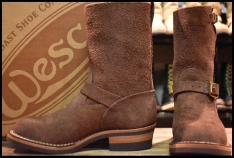 【7.5E 箱付 美品 15年】WESCO ウエスコ カスタムボス エンジニア ブラウンラフアウト 9インチハイト ビブラム700 ブーツ HOPESMORE