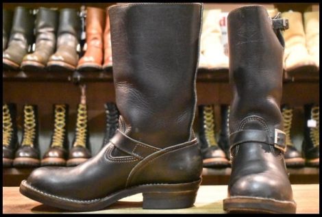 【9E? 良品 旧ロゴ】WESCO ウエスコ ボス ブラック 黒 11インチハイト ビブラム430シングル エンジニア ブーツ BOSS HOPESMORE