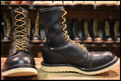【8D 良品 11年】WESCO ウエスコ カスタムジョブマスター 黒 ブラック ビブラム1010シングル 9インチハイト 編み上げ ブーツ HOPESMORE