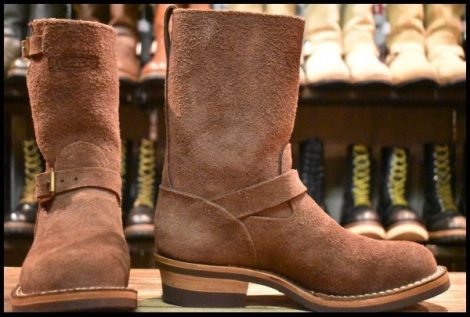 【7.5E 箱付 美品 15年】WESCO ウエスコ カスタムボス エンジニア ブラウンラフアウト 9インチハイト ビブラム700 ブーツ HOPESMORE