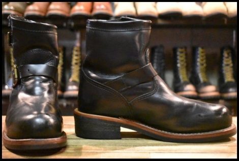 【7.5E 良品 黒タグ】Chippewa チペワ ショート エンジニア 99951 黒 ブラック 7インチハイト ブーツ HOPESMORE