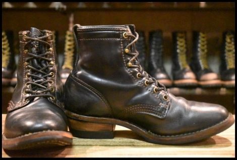 【7.5D 良品 12年】WESCO ウエスコ フライトマスター 黒 ブラック コードバン 編み上げ レースアップ ジョブマスター ブーツ HOPESMORE