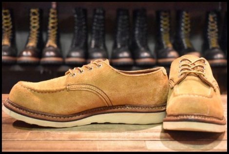 【7.5D 良品 11年】レッドウィング 8105 スエード オックスフォード ラフアウト モックトゥ ローカット ブーツ redwing HOPESMORE