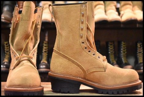 【7.5D 箱付 未使用 19年】レッドウィング 9211 スエード ロガー タンブルハイドラフアウト レースアップ ブーツ redwing HOPESMORE